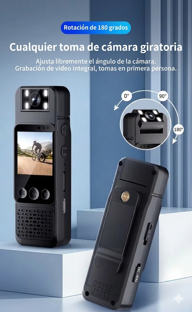 Cámara Corporal HD 1080P con Luz