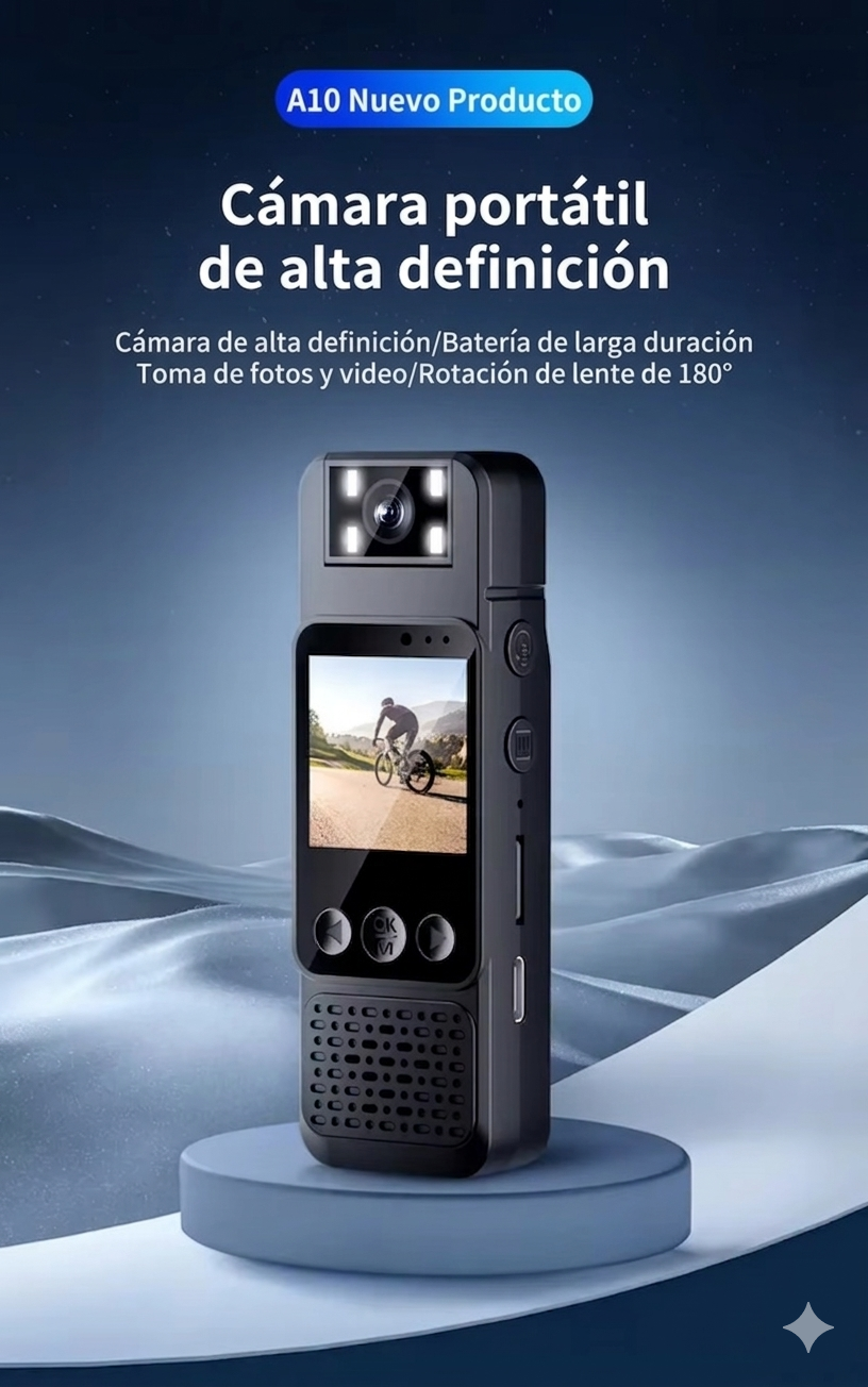 Cámara Corporal HD 1080P con Luz