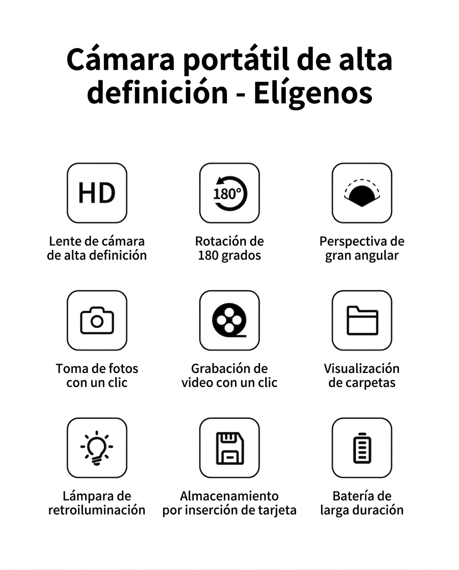 Cámara Corporal HD 1080P con Luz